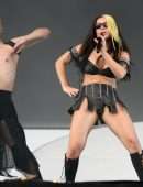 Charli XCX Leggy and Upskirt at Leeds Festival in Leeds