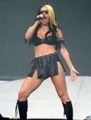Charli XCX Leggy and Upskirt at Leeds Festival in Leeds