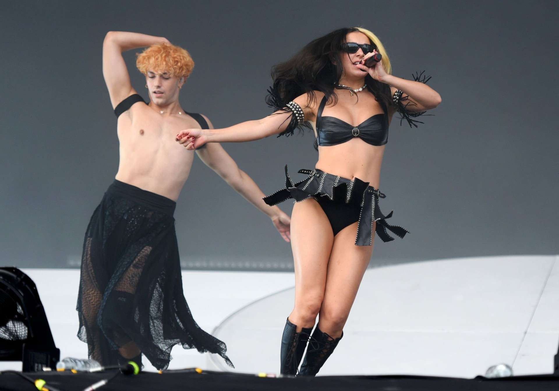 Charli XCX Leggy and Upskirt at Leeds Festival in Leeds