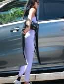 Eiza Gonzalez in White Tights, Out for Lunch in West Hollywood