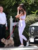Eiza Gonzalez in White Tights, Out for Lunch in West Hollywood