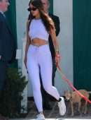Eiza Gonzalez in White Tights, Out for Lunch in West Hollywood
