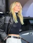 Elsa Hosk in Sheer Top, Out in Los Angeles