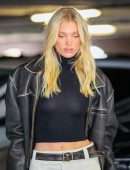 Elsa Hosk in Sheer Top, Out in Los Angeles
