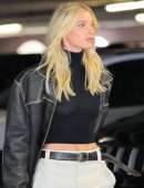 Elsa Hosk in Sheer Top, Out in Los Angeles