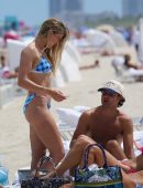 Eugenie Bouchard Booty in Bikini at the Beach in Miami