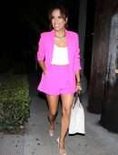 Eva Longoria Leggy in Skirt at Catch Steak in West Hollywood
