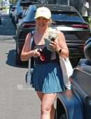 Hilary Duff Leggy in Skirt, Out in West Hollywood