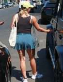 Hilary Duff Leggy in Skirt, Out in West Hollywood