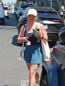 Hilary Duff Leggy in Skirt, Out in West Hollywood