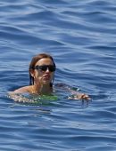 Irina Shayk Booty in Yellow Bikini in Ibiza