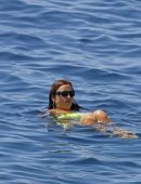Irina Shayk Booty in Yellow Bikini in Ibiza