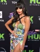 Jameela Jamil Cleavage at “She-Hulk: Attorney” Premiere in Los Angeles
