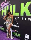 Jameela Jamil Cleavage at “She-Hulk: Attorney” Premiere in Los Angeles