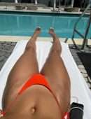 Jasmine Sanders Booty in Orange Bikini Photoshoot