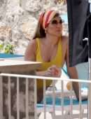 Jennifer Lopez in a Swimsuit on a Photoshoot in Capri