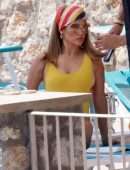 Jennifer Lopez in a Swimsuit on a Photoshoot in Capri