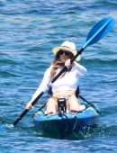 Jessica Biel Booty while Paddleboarding in Bikini in Sardinia