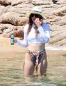 Jessica Biel Booty while Paddleboarding in Bikini in Sardinia