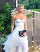 Josie Canseco in White Bridal Dress, Out in Los Angeles