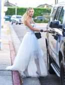 Josie Canseco in White Bridal Dress, Out in Los Angeles