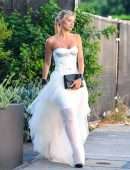 Josie Canseco in White Bridal Dress, Out in Los Angeles