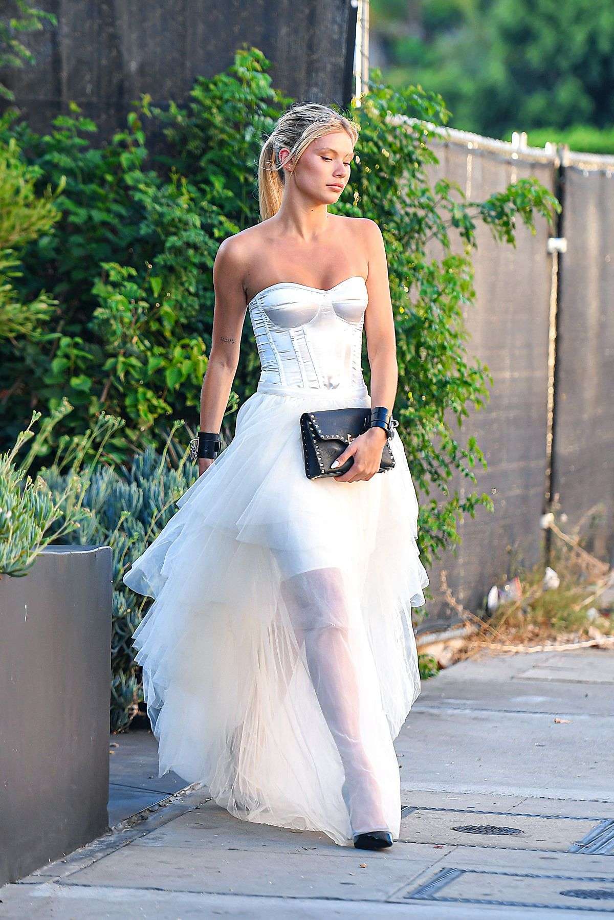 Josie Canseco in White Bridal Dress, Out in Los Angeles