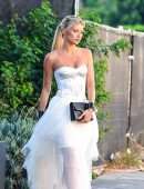 Josie Canseco in White Bridal Dress, Out in Los Angeles