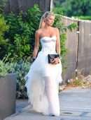 Josie Canseco in White Bridal Dress, Out in Los Angeles