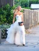 Josie Canseco in White Bridal Dress, Out in Los Angeles