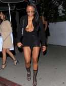 Karrueche Tran Cleavage at Catch Steak in West Hollywood
