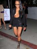 Karrueche Tran Cleavage at Catch Steak in West Hollywood