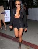 Karrueche Tran Cleavage at Catch Steak in West Hollywood