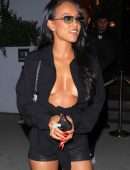 Karrueche Tran Cleavage at Catch Steak in West Hollywood