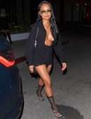 Karrueche Tran Cleavage at Catch Steak in West Hollywood