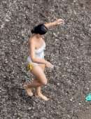 Katy Perry Booty in Swimsuit at a Beach in Positano
