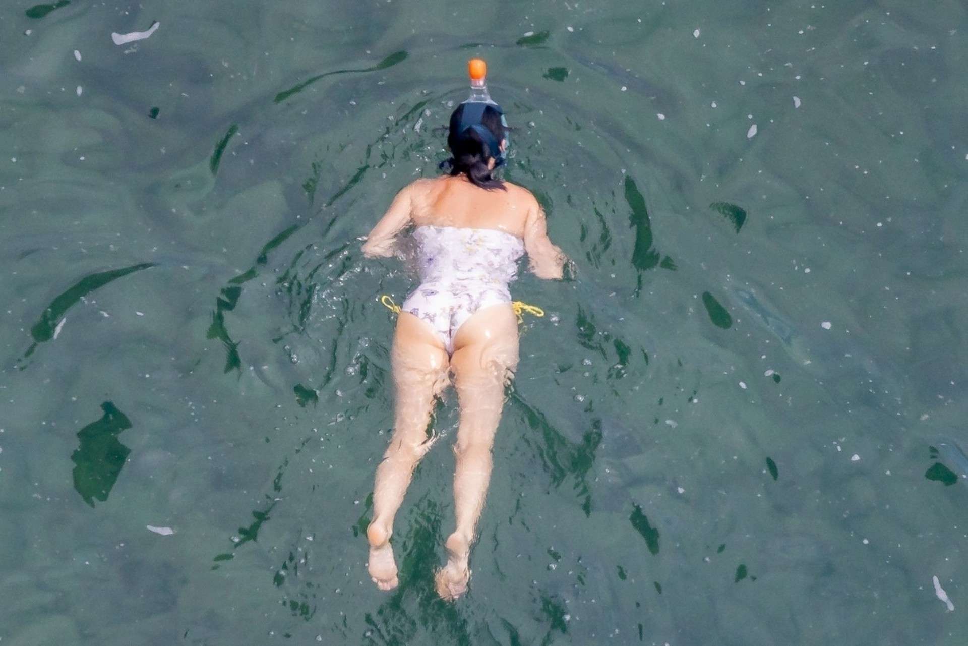 Katy Perry Booty in Swimsuit at a Beach in Positano