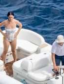 Katy Perry Booty in Swimsuit at a Beach in Positano