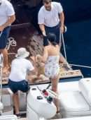 Katy Perry Booty in Swimsuit at a Beach in Positano
