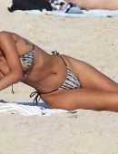 Lais Ribeiro Booty and Cleavage in Bikini at the Beach in Rio De Janeiro