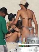 Lais Ribeiro Booty and Cleavage in Bikini at the Beach in Rio De Janeiro