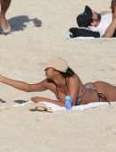 Lais Ribeiro Booty and Cleavage in Bikini at the Beach in Rio De Janeiro