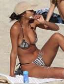 Lais Ribeiro Booty and Cleavage in Bikini at the Beach in Rio De Janeiro