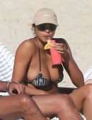 Lais Ribeiro Booty and Cleavage in Bikini at the Beach in Rio De Janeiro