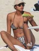 Lais Ribeiro Booty and Cleavage in Bikini at the Beach in Rio De Janeiro