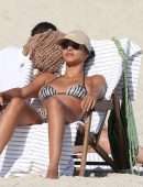 Lais Ribeiro Booty and Cleavage in Bikini at the Beach in Rio De Janeiro