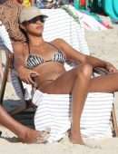 Lais Ribeiro Booty and Cleavage in Bikini at the Beach in Rio De Janeiro