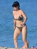 Lucila Sola at the Beach in Saint-Tropez