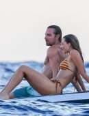 Margot Robbie Booty in Bikini on a Yacht in Spain