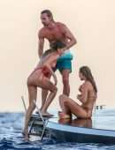Margot Robbie Booty in Bikini on a Yacht in Spain